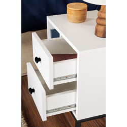 Noptiera Mirage Meble Glimmer (White/Black) Thumb