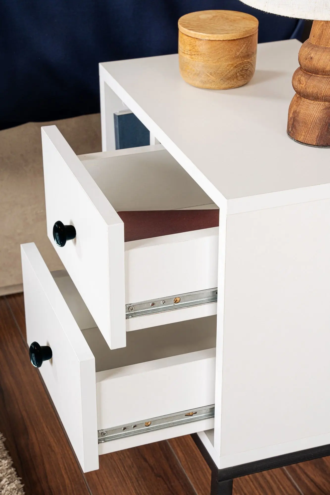 Noptiera Mirage Meble Glimmer (White/Black)