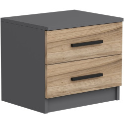 Noptiera Mirage Meble Kale 4920 (Walnut/Anthracite) Thumb