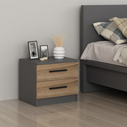 Noptiera Mirage Meble Kale 4920 (Walnut/Anthracite)