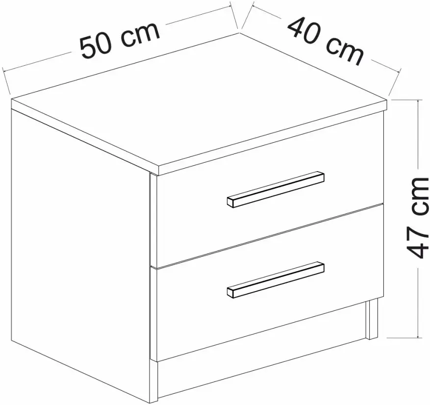 Noptiera Mirage Meble Kale 4920 (Walnut/Anthracite)