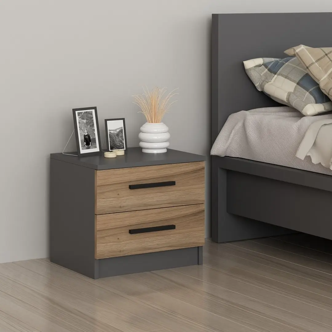 Noptiera Mirage Meble Kale 4920 (Walnut/Anthracite)