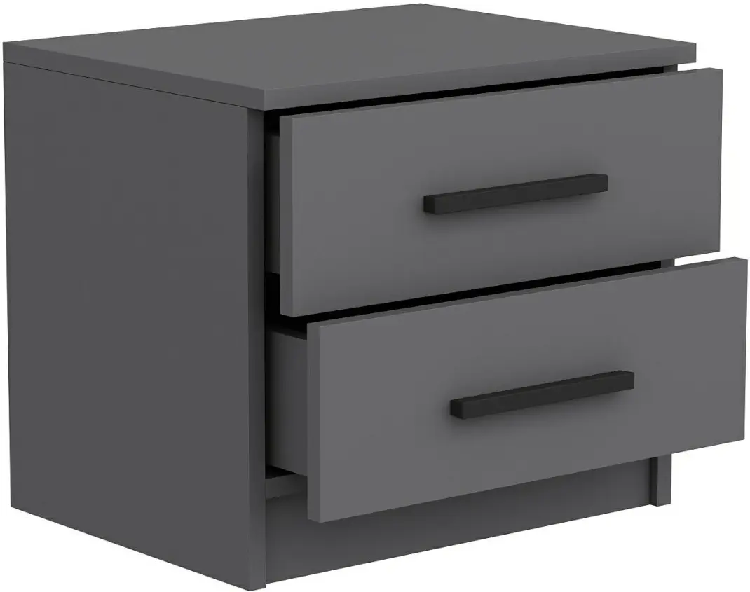 Тумба прикроватная Mirage Meble Kale 4921 (Anthracite)