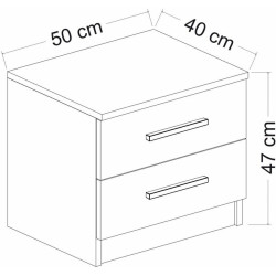 Тумба прикроватная Mirage Meble Kale 4921 (Anthracite) Thumb