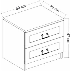 Тумба прикроватная Mirage Meble Kale 4922 (White) Thumb