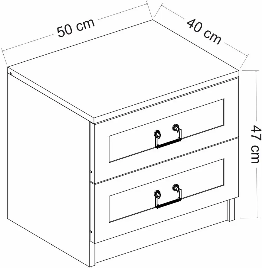 Тумба прикроватная Mirage Meble Kale 4922 (White)