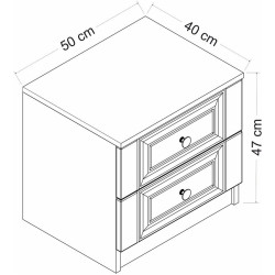 Noptiera Mirage Meble Kale 4923 (White) Thumb