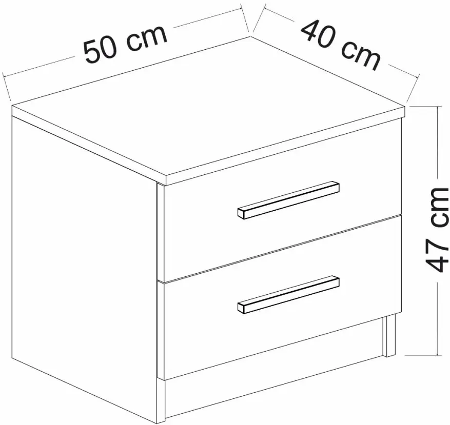Тумба прикроватная Mirage Meble Kale 84 (White)