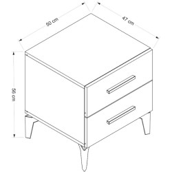 Noptiera Mirage Meble Kale 8856 (White) Thumb