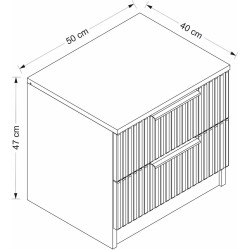 Тумба прикроватная Mirage Meble Kale Plus 7910 (White) Thumb
