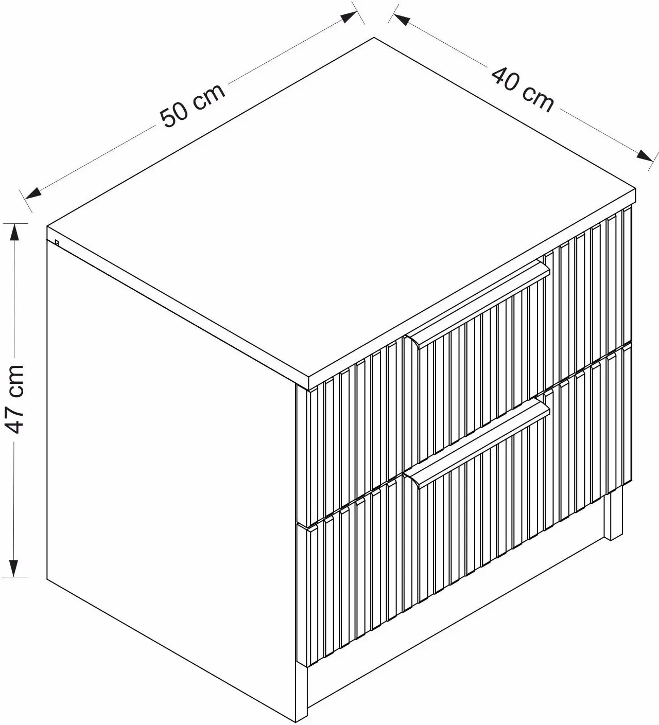 Тумба прикроватная Mirage Meble Kale Plus 7910 (White)