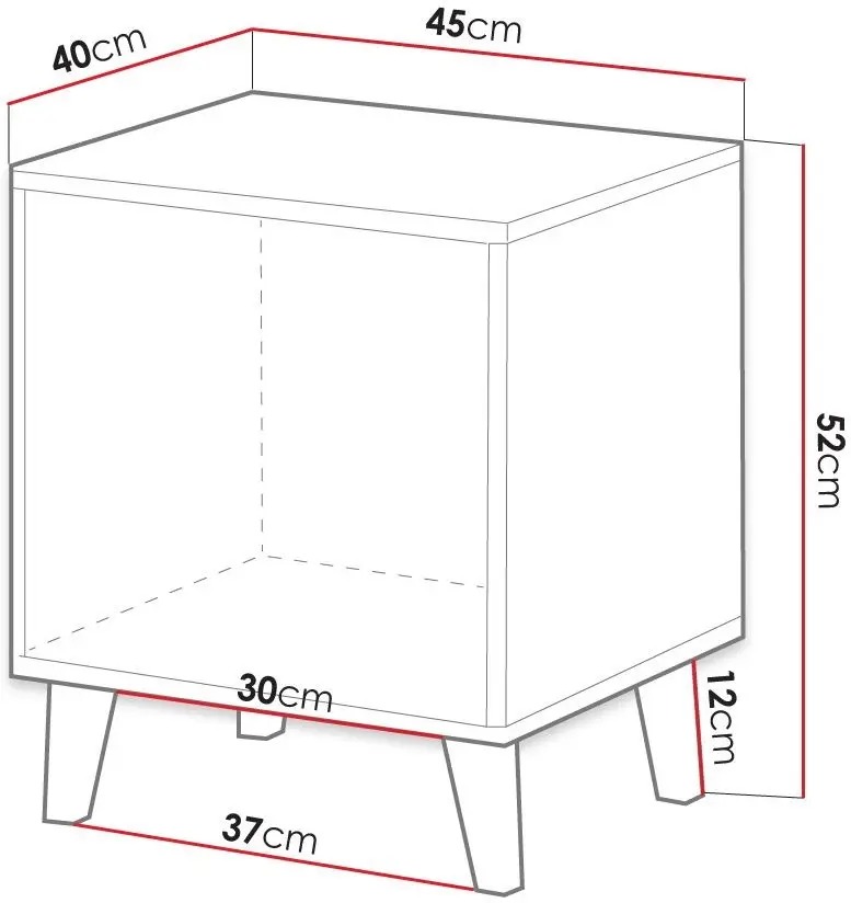 Set de noptiere Mirjan24 Tilderi Grey/Vamos (Anthracite)