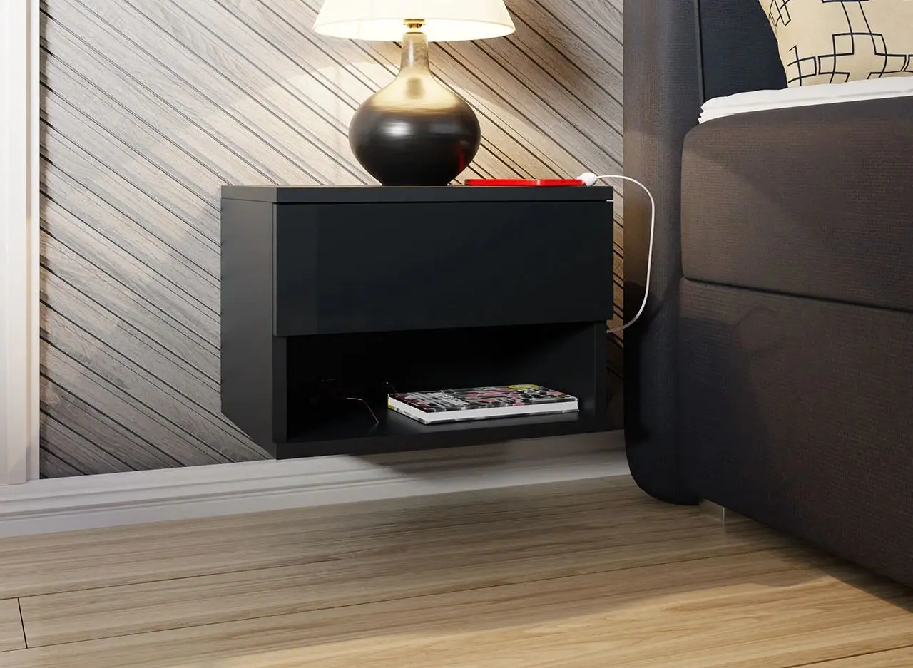 Noptiera Mirjan24 Abercja/Nece (Black/Black Gloss) - 2