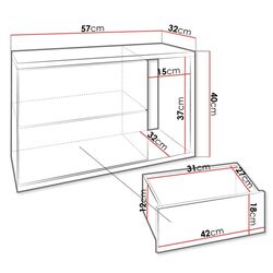 Тумба прикроватная Mirjan24 Lekimo/Bece (Anthracite/Anthracite Gloss) Thumb