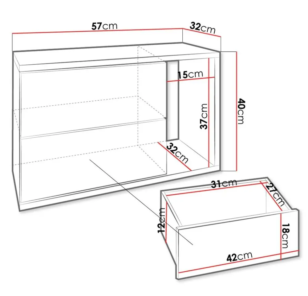 Тумба прикроватная Mirjan24 Lekimo/Bece (Anthracite/Anthracite Gloss) - 2