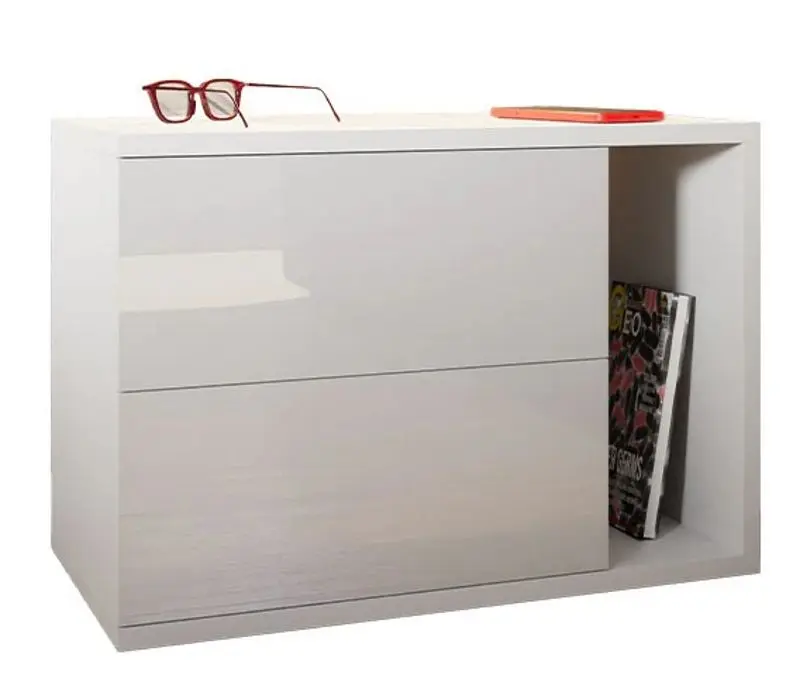 Noptiera Mirjan24 Lekimo/Bece (White/White Gloss)