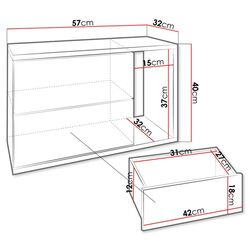 Noptiera Mirjan24 Lekimo/Bece (White/White Gloss) Thumb