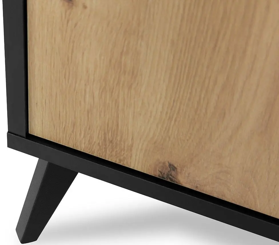 Тумба прикроватная Mirjan24 Oksawi 1SZ/Ovessi 1K (Black/Artisan Oak) - 6