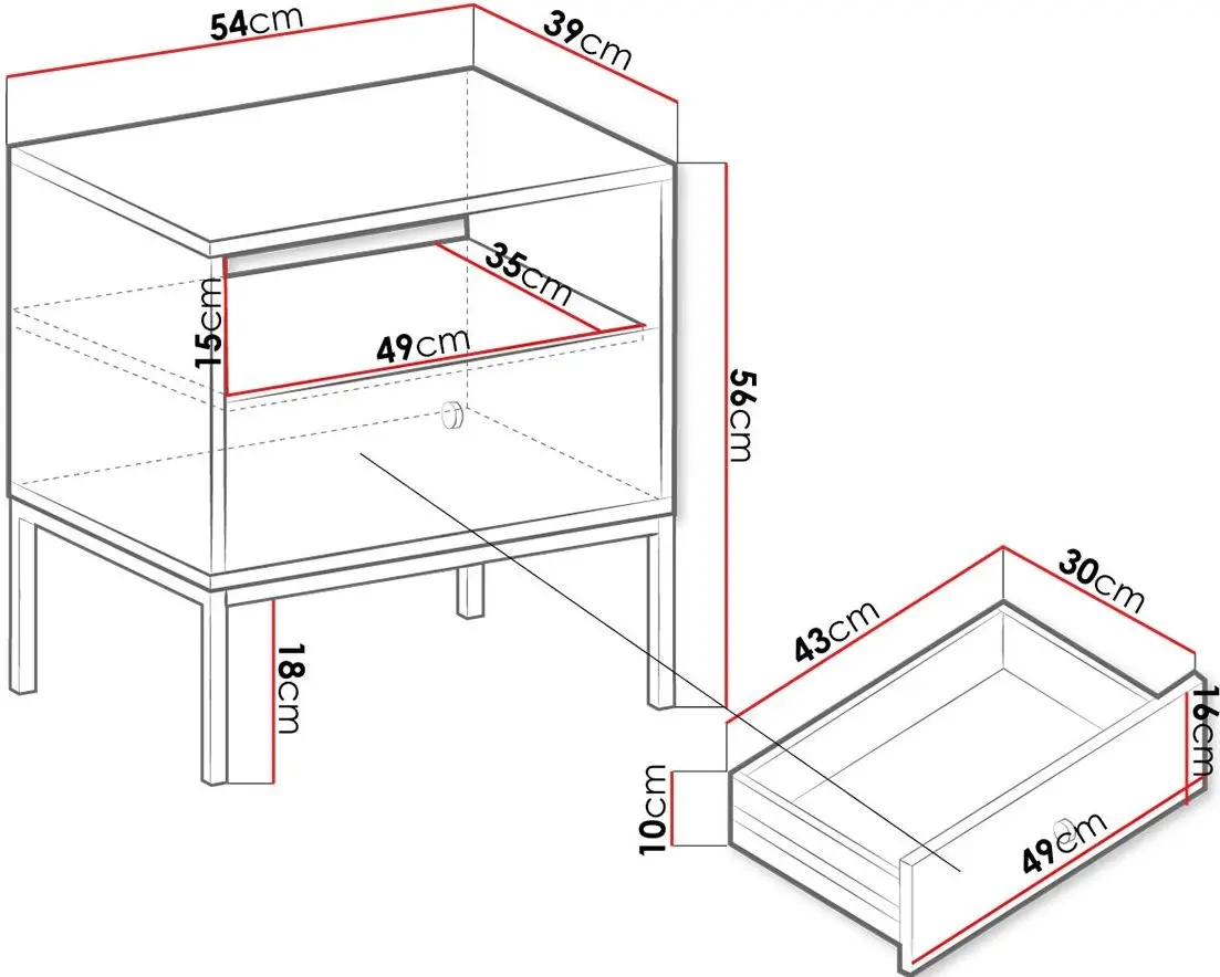 Noptiera Mirjan24 Tonkor TS54/Mono MS54 (Beige)