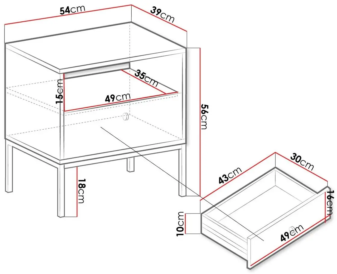 Noptiera Mirjan24 Tonkor TS54/Mono MS54 (White/Gold)