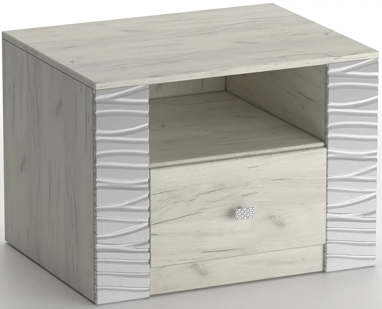Noptiera МЛ-Мебель Gamma №25 55cm (Craft Oak White/Gray) - 2