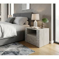 Noptiera МЛ-Мебель Gamma №25 55cm (Craft Oak White/Gray)