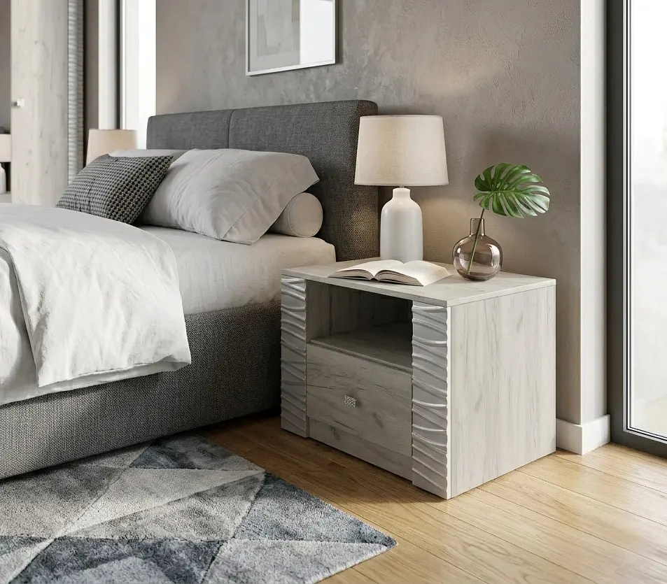 Noptiera МЛ-Мебель Gamma №25 55cm (Craft Oak White/Gray)