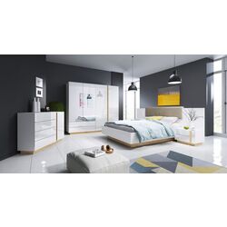 Set noptiere Mobhaus City (White/Grandson Oak) Thumb