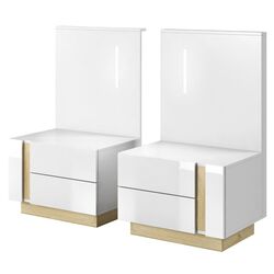 Set noptiere Mobhaus City (White/Grandson Oak) Thumb