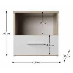 Set de noptiere Mobhaus Gabriela (Sonoma Oak/White) Thumb