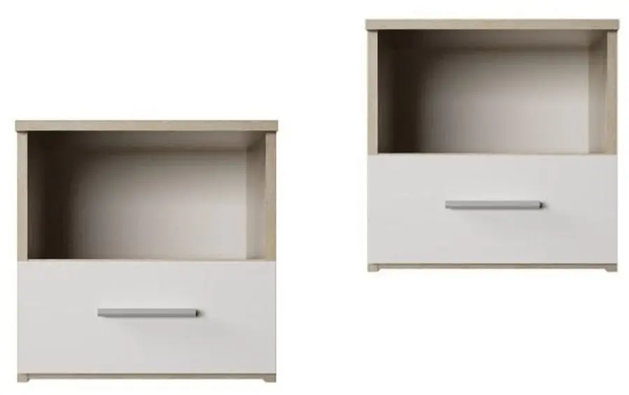 Set de noptiere Mobhaus Gabriela (Sonoma Oak/White)