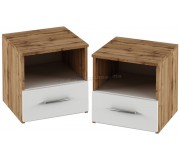 Set de noptiere Mobhaus Gabriela (Wotan Oak/White)