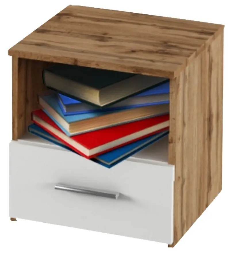 Set de noptiere Mobhaus Gabriela (Wotan Oak/White)