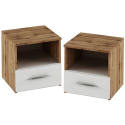 Set de noptiere Mobhaus Gabriela (Wotan Oak/White)