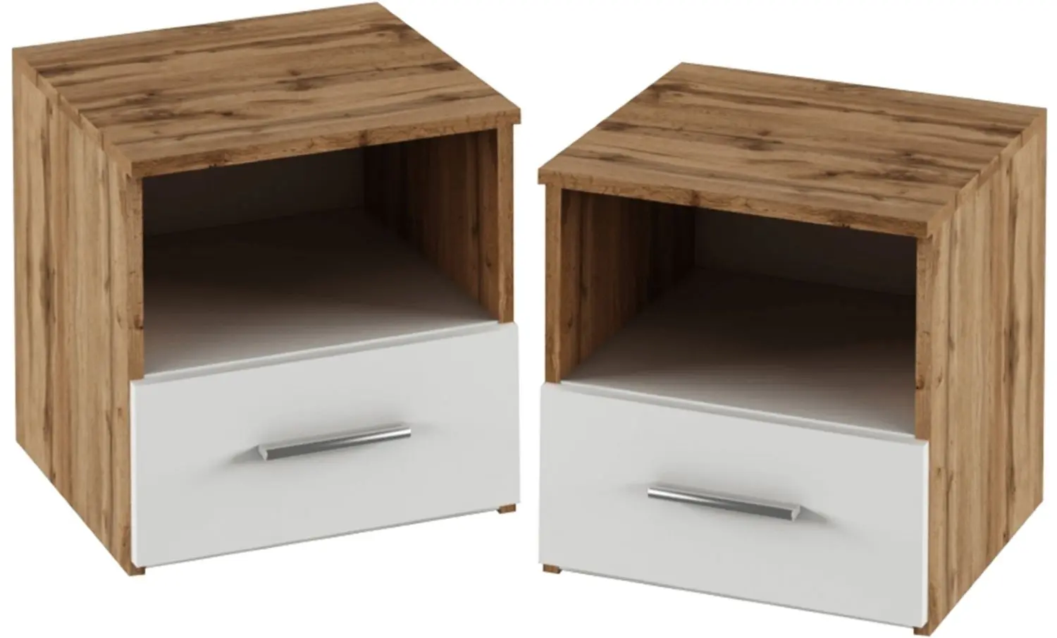 Set de noptiere Mobhaus Gabriela (Wotan Oak/White)