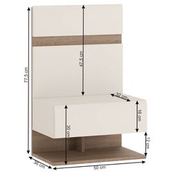 Noptiera Mobhaus Lynatet Typ 95 (White Extra High Gloss/Sonoma Oak Truffle) Thumb