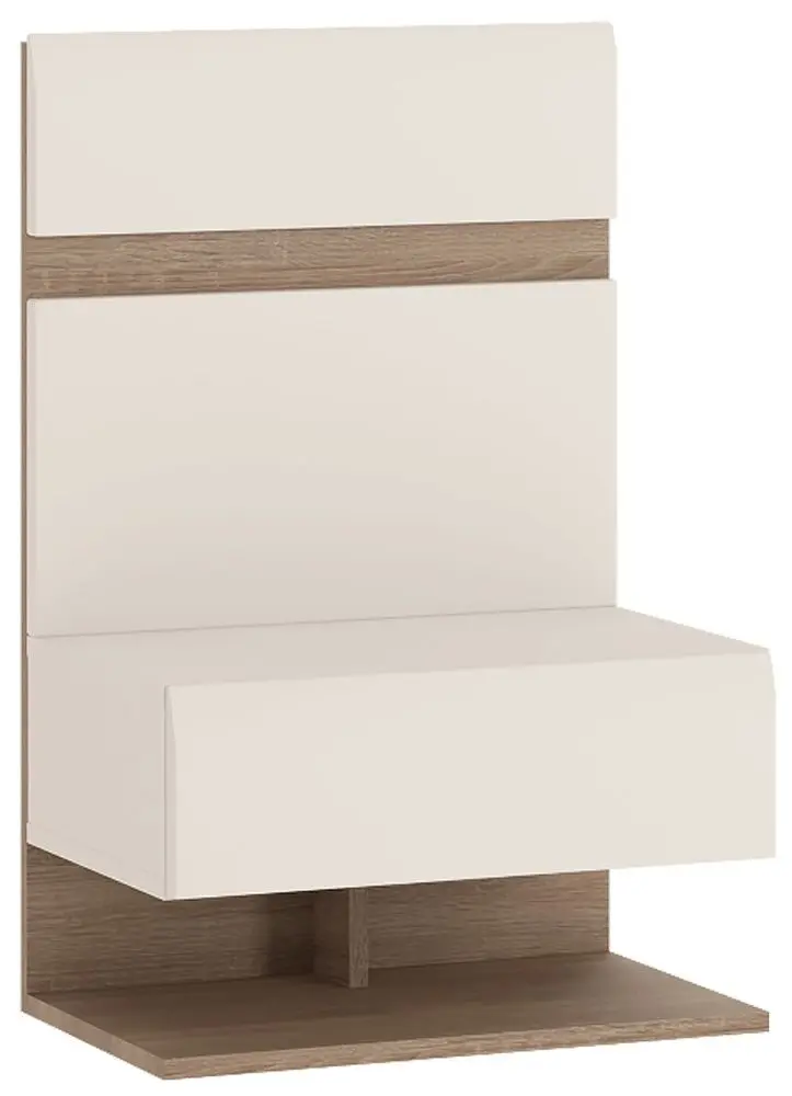 Noptiera Mobhaus Lynatet Typ 95 (White Extra High Gloss/Sonoma Oak Truffle)