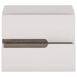 Тумба прикроватная Mobhaus Lynatet Typ 96 (White Extra High Gloss/Sonoma Oak Truffle) Thumb