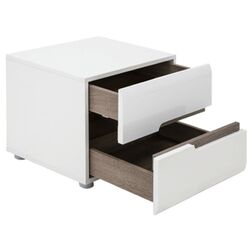 Тумба прикроватная Mobhaus Lynatet Typ 96 (White Extra High Gloss/Sonoma Oak Truffle) Thumb