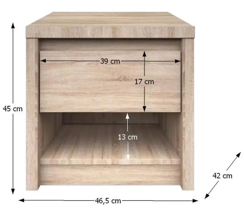 Noptiera Tempo Kondela Norty (Sonoma Oak) - 3