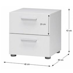Noptiera Mobhaus Pepe 70070 (White) Thumb