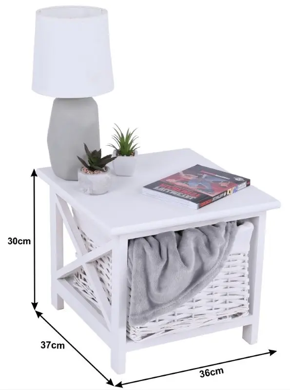 Noptiera Mobhaus Rafaello (White)