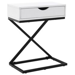 Тумба прикроватная Tempo Kondela Vired (White/Black)