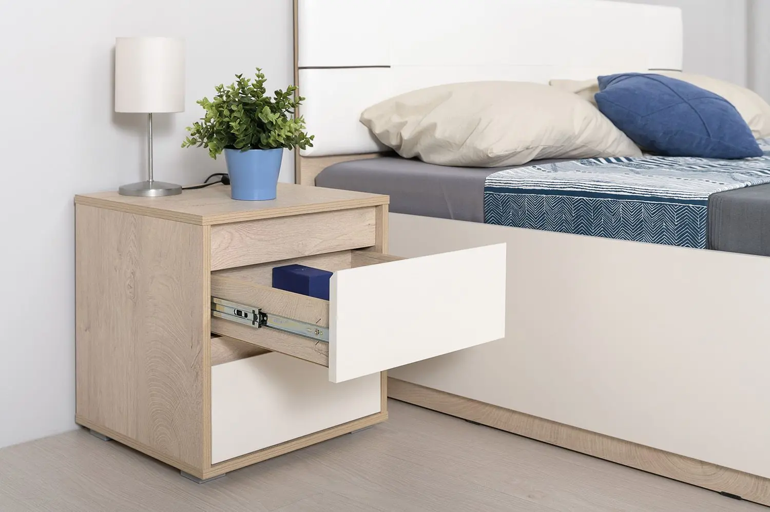 Noptiera Mobi Leya 13.288 (Endgrain Oak Elegant/Almond)