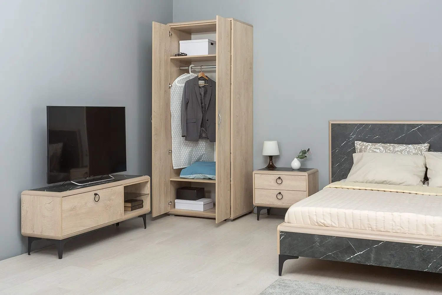 Noptiera Mobi Malta 13.286 (Endgrain Oak Elegant/Cretel)