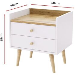 Тумба прикроватная MobiCasa Asgard 2 (Tahoe/White) Thumb