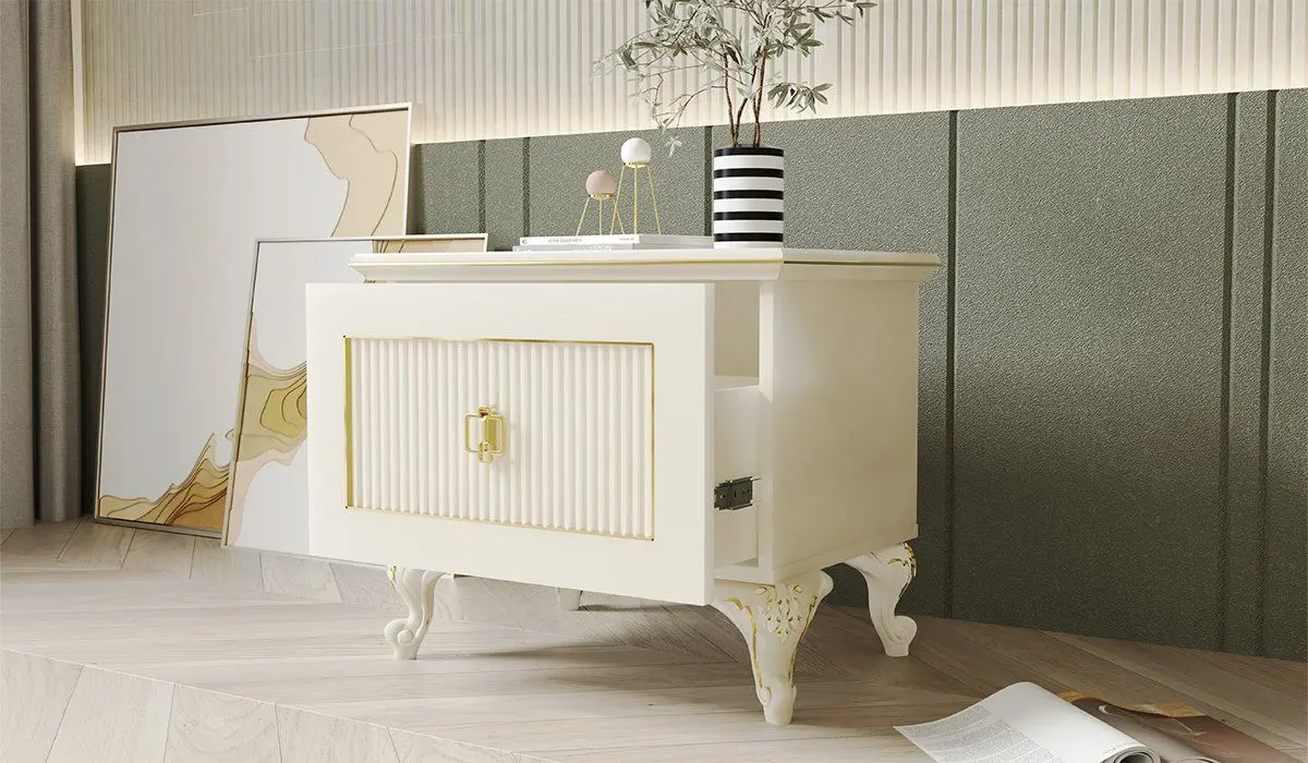 Noptiera ModaLife Hurrem 62 (White/Gold)