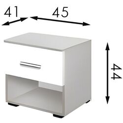 Тумба прикроватная Modern Francesca 45cm (Cashmere/White) Thumb