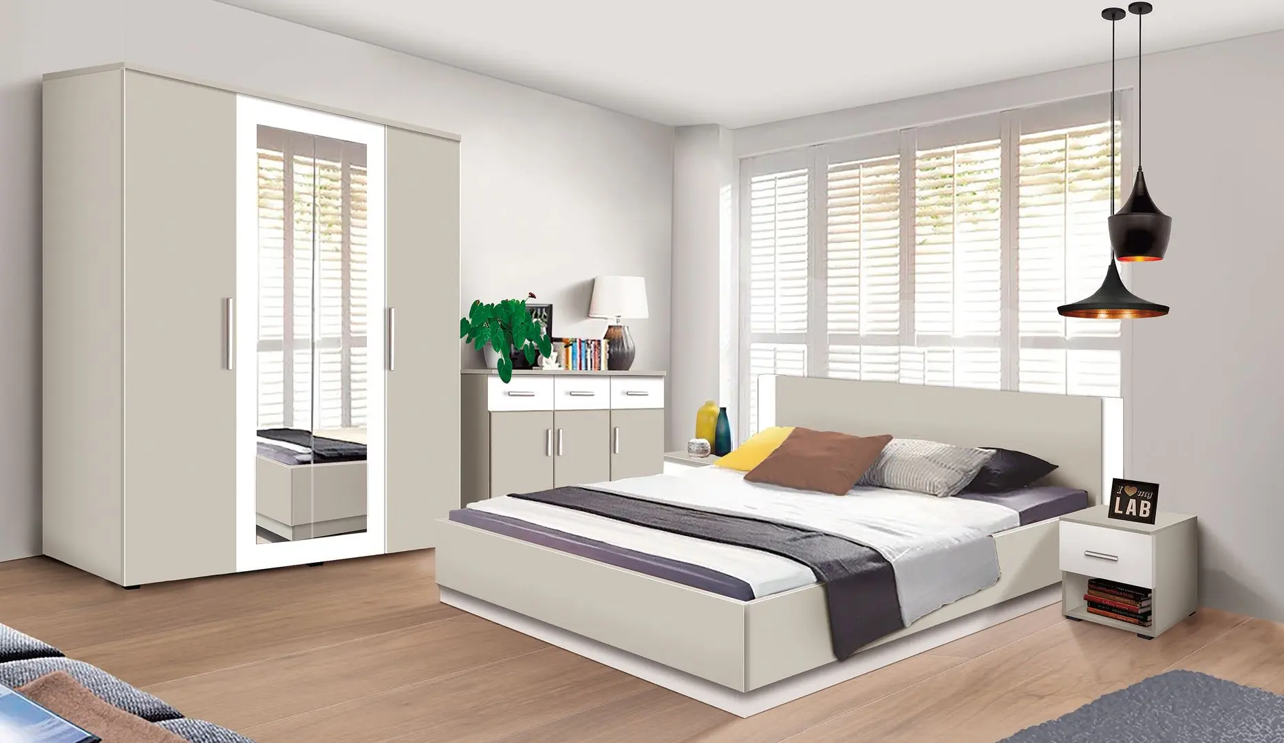 Тумба прикроватная Modern Francesca 45cm (Cashmere/White)