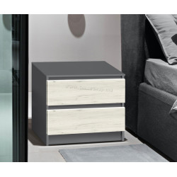 Noptiera Modern Komfi 48cm (Slate Gray/Craft Oak White)